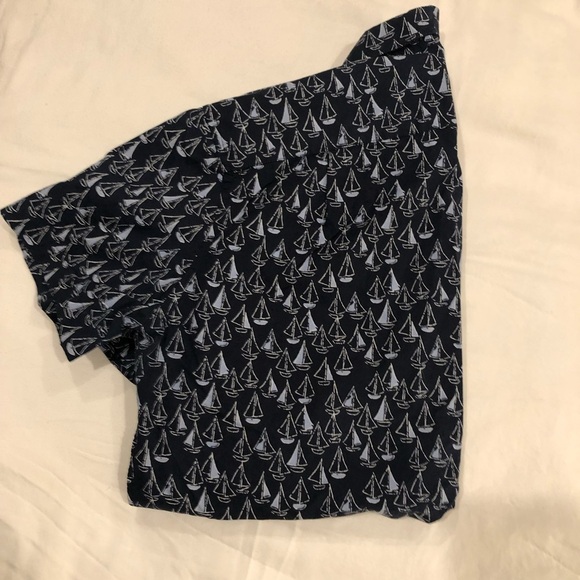 J. Crew Sailboat Pattern Short Sleeve Button Down - Picture 3 of 3